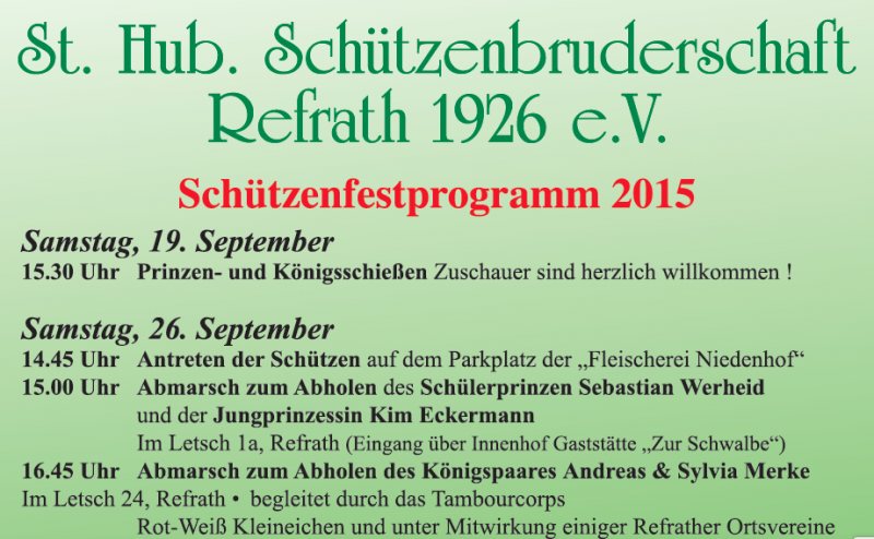 Refrather Schützenfest 2015