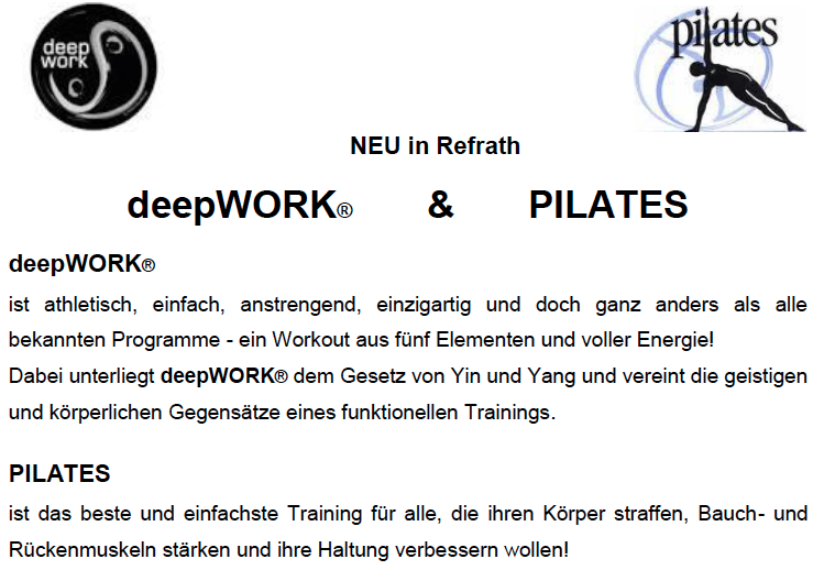 DeepWork und Pilates