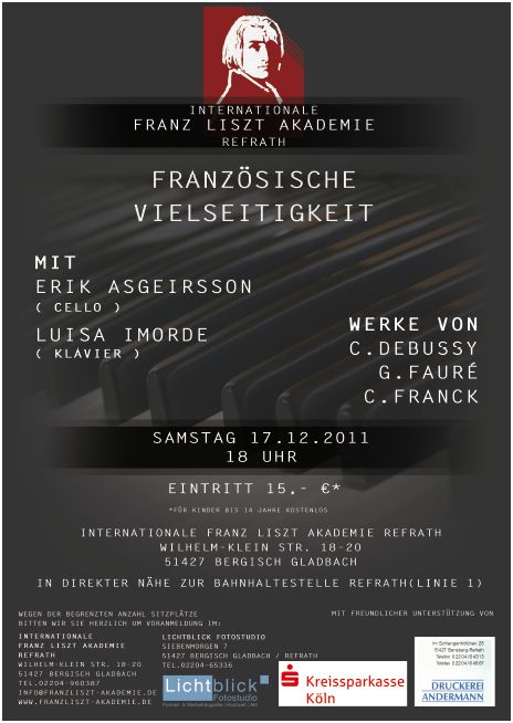 Franz Liszt Akademie Plakat vom 17.12.2011